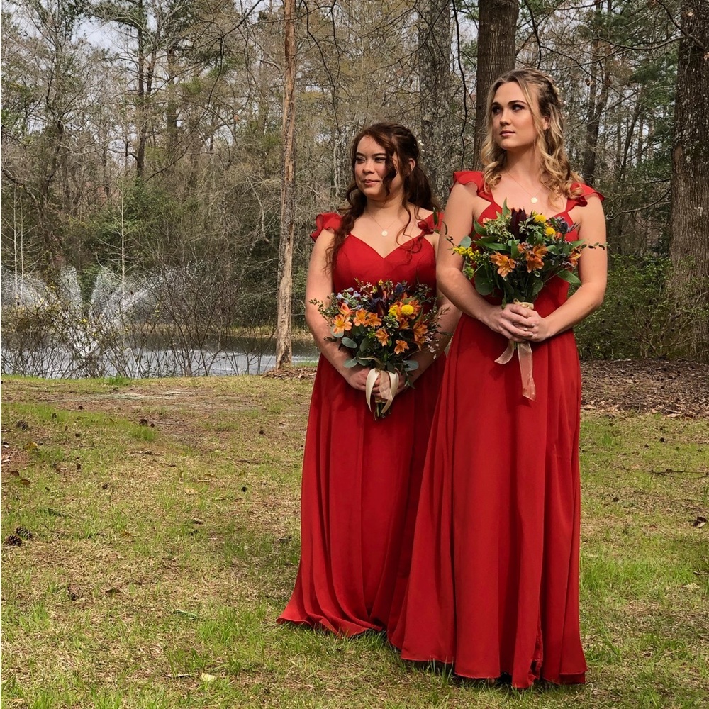 Azazie Terracota dress